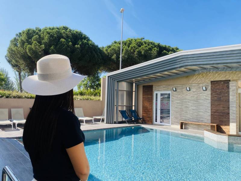 Piscine chauffée à 29°c et couverte
